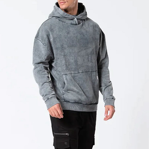 Nueva Sudadera con Capucha de Invierno para Hombre, Estilo Vintage, 100% Algodón, 420 g/m², con Lavado Ácido Personalizado y Bordado, Superventas - Product Image 5