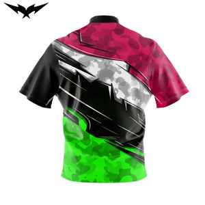 Nuevo Estilo, Camisetas de Boliche Unisex de Manga Corta con Cierre de Cremallera, Nombre y Logotipo Personalizados, de Alta Calidad, que Absorben la Humedad - Product Image 6