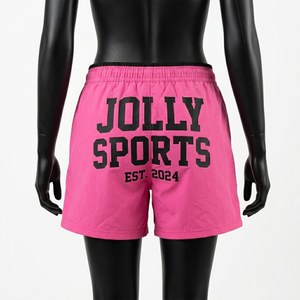 Shorts cortavientos para mujer, 115 GSM, poliéster ligero tejido, verde bosque, secado rápido, transferencia de calor, logotipo personalizado, shorts para mujer - Product Image 6