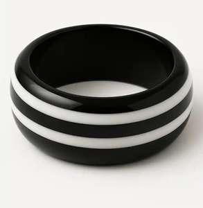 Handmade Durable Resin <b>Bracelets</b> with Floral Pattern <b>Adjustable</b> Size Modern Style for Women Daily Wear Accessories - Product Image 4