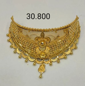Juego de Collar de Novia Chapado en Oro de 24K para Boda y Fiesta - Product Image 2