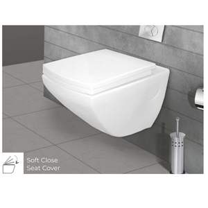 WC suspendu mural de luxe moderne en forme de Vegas, 530x365x390mm, en céramique, pour salle de bain commerciale - Product Image 1