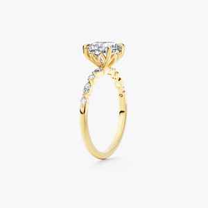 Moissanite 1CT Round Cut Promise <b>Solitaire</b> <b>Ring</b> Original 925 <b>Silver</b> With Gold Plated Fine Flower Style Classic Gift Jewelry - Product Image 4