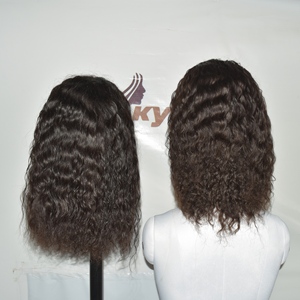 Extensions de cheveux humains indiens Remy, ondulations naturelles profondes/lâches, noir naturel, vierges, double trame, double tirage, 100g - Product Image 6