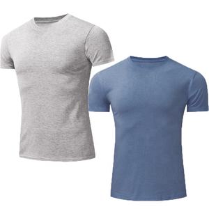 Camisetas de gimnasio para hombre de la mejor calidad, ropa básica personalizada, manga corta para verano, Color gris, diseño de Camiseta con cuello de algodón 100% - Product Image 1