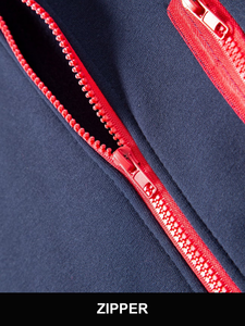 Men's French Terry Fleece Hooded Zip-Up Jacket Breathable Polyester Casual Multi-Pocket Regular Fit Customized Spring Autumn - Product Image 5