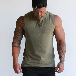 Oem Service Latest Design Oversize Casual Knitted 100% Cotton Eco-friendly Plus Size Men Tank Top Low Price - Product Image 3