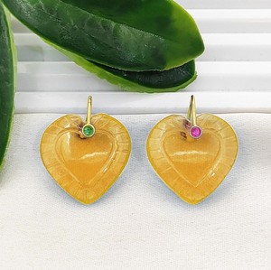 Proveedor Mayorista de Colgantes de Corazón de Citrino de 20 mm - Joyería con Colgante de Corazón Chapado en Oro - Product Image 1