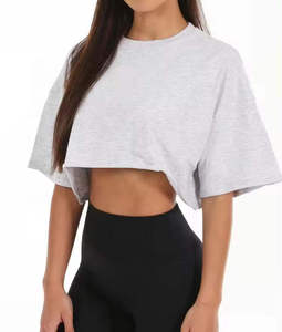 T-shirt for Women Short Sleeve Cotton and Casual Wear <b>Crop</b> top T Shirt - Product Image 3