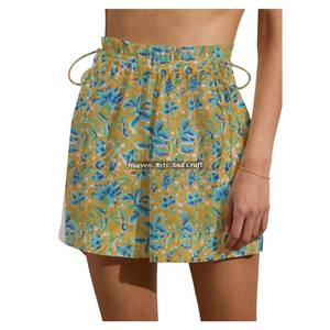 Shorts de week-end légers et confortables pour femmes, avec cordon de serrage et taille élastique, vente en gros - Product Image 4