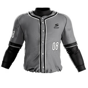 Ensemble complet d'uniformes de baseball personnalisés 100 % polyester pour hommes, comprenant maillot et pantalon, couleur personnalisée - Product Image 2