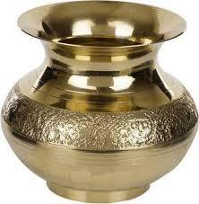 Traditional Brass Pooja Kalash Pot for Home Temple Ritual Decor - Product Image 3