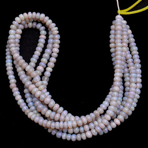 AAA+ Opal 5mm Smooth Rondelle Loose Beads Natural Australian Opal Semi Precious Gemstone Loose Beads For Jewelry Making Supplies - Product Image 4