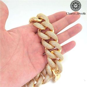 Charm_Jewells 925 Silver 14K Gold Plated Moissanite Ball Shape Link Chain Necklace Unisex Hip Hop Style Party Wear IGI Certified - Product Image 4