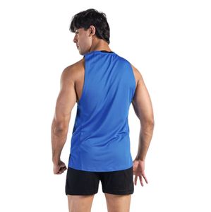 Camiseta Deportiva Oversize para Hombre, Color Azul Eléctrico, con Mangas Caídas, de Algodón, para Gimnasio, Entrenamiento, Fitness, Culturismo, Ajuste Holgado, Atlética - Product Image 5