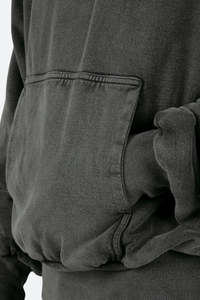 OEM Custom 100% Cotton French Terry Hoodie Oversized Drop Shoulder Vintage Acid Wash Breathable Zipper Unisex Baggy Hoodies - Product Image 4