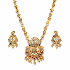 Conjunto de Collar y Aretes Geométricos de Aleación de Zinc Chapado en Oro Rosa con Cristales de Estrás para Mujer, Joyería para Fiestas - Product Image 1
