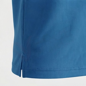 เสื้อโปโลแขนสั้นสีน้ำเงินสำหรับผู้ชาย ผ้าฝ้ายอ๊อกซ์ฟอร์ด 100% ปักโลโก้ สวมใส่สบาย ระบายอากาศได้ดี ทรงปกติ ดีไซน์เรียบง่าย - Product Image 5