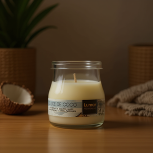 Coconut Scented Candle 100ml Glass Jar Home Decoration - Product Image 3