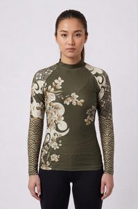 เสื้อแรชการ์ดแขนยาวพิมพ์ลายสำหรับผู้หญิง คุณภาพสูง ขายส่ง พร้อมโลโก้สั่งทำได้ - Product Image 1