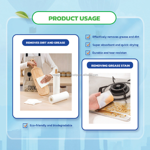 Paños de Limpieza Desechables Blancos Tejidos 20x22cm Krclean 30 Hojas Toallitas de Cocina Súper Absorbentes para Platos y Mesas OEM - Product Image 5