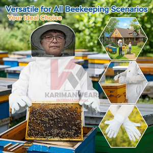 Bee Keeping <b>Gloves</b> High Quality Leather Sting Resistant <b>Gloves</b> for Beekeeping Safety OEM Custom Supply - Product Image 6