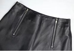 <span class=keywords><strong>Pantaloni</strong></span> Neri da <span class=keywords><strong>Donna</strong></span> in PU a Vita Alta, Vestibilità Skinny, Lunghezza alla Caviglia, Casual, Tinta Unita, Effetto Push-Up, con Cerniera <span class=keywords><strong>Finta</strong></span> - Product Image 4