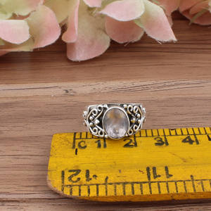 Bague Vintage en Argent Sterling Faite à la Main avec Sertissage Classique et Cristaux, Bijoux Artisanaux en Filigrane, Vente en Gros - Product Image 6