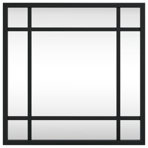 Espejo de Pared de Hierro con Revestimiento en Polvo y Cristal Negro de 12 x 12 Pulgadas, Elegante y Duradero - Product Image 3