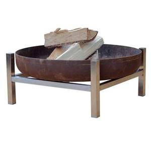 Brasero décoratif de jardin en fer forgé avec support, modèle Winters Natural Heater, en forme de cœur, pour rôtir - Product Image 2