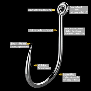 Fishing Hooks Freshwater Saltwater Fish Hooks Bulk Fishing Hooks Set <b>Worm</b> Catfish Hooks Fish <b>Gear</b> Equipment Supplies - Product Image 5
