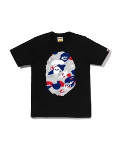 Unisex Black T-<b>Shirt</b> American Flag <b>Camouflage</b> Print Short Sleeve Streetwear Regular Fit 100% Cotton Jersey O-Neck Knitted - Product Image 3
