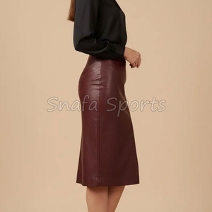 Falda de cuero para mujer con logotipo personalizado a precio razonable, hecha en Pakistán, nueva llegada. - Product Image 3