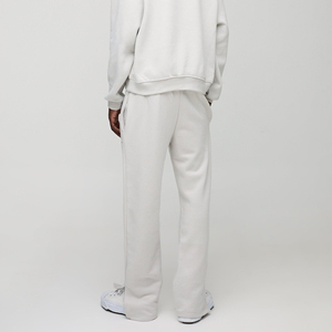 Pantalones de chándal holgados de lona 100% algodón ecológico de peso pesado personalizados al por mayor para hombre, lavados, gruesos y de pierna recta - Product Image 2