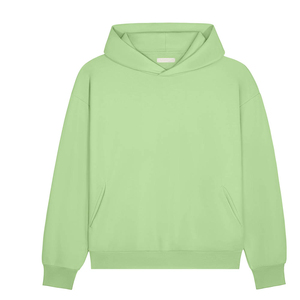 Latest High Quality <b>Green</b> Solid Knitted Jersey 100% Cotton Oversized Pullover <b>Hoodies</b> <b>Men</b> Warm Breathable Quick Dry Customizable - Product Image 3