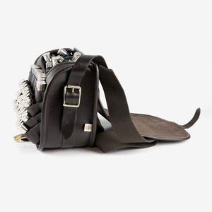 Sac de chasse en cuir véritable de qualité supérieure, porte-cartouches, doublure en daim, boucle en laiton, sac de tir bandoulière OEM - Product Image 3