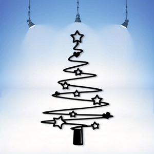 CIFbuy Decorazione Natalizia da Parete in Metallo Minimalista, Arte in Alluminio per le Festività, Servizio di Ritiro per un Regalo Natalizio Pratico - Product Image 1