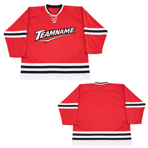Jersey de Hockey Premium, Personaliza con el Nombre de tu Equipo - Estilo Cuello de Encaje Vintage - Tela Resistente de Alto Rendimiento de 220GSM - Uniforme de Liga Personalizado - Product Image 3