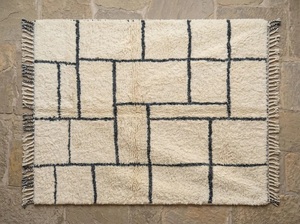 Hand Knotted Beni Ourain Moroccan Berber Rug 100% Wool Handmade Geometric Boho Area Carpet Custom Size Wholesale - Product Image 5