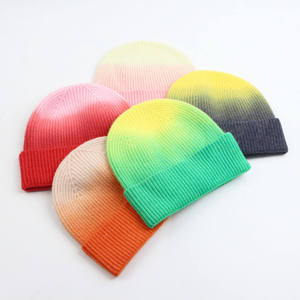 2026 New Fashion Custom Beanie for Men and Women Soft Tie Dye Winter Cashmere Knitted Hats with Plaid Pattern and Character 2026 - Product Image 6