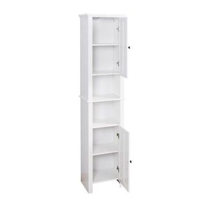 Mobile in Legno per Soggiorno 15.75 X 11.81 X 66.93 Pollici con 6 Ripiani e 2 Ante per Stoccaggio a Terra nel Bagno - Product Image 3