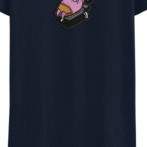Camiseta Deportiva de Manga Corta para Hombre, Color Azul Marino, Diseño de Dibujos Animados de Patrick, Cuello Redondo, Corte Regular, Estilo Casual, Poliéster/Algodón, Secado Rápido, Transpirable - Product Image 2