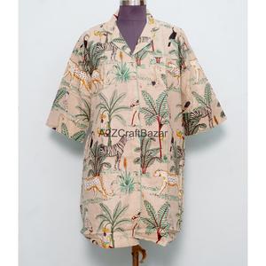 เดรสยาวพิมพ์ลายดอกไม้สไตล์โบฮีเมียน ผ้าฝ้ายแท้ 100% แขนทรงระฆัง พิมพ์ลายด้วยมือ คอวี ความยาวปานกลาง เป็นมิตรกับสิ่งแวดล้อม เหมาะสำหรับใส่ลำลองในฤดูร้อนหรืองานปาร์ตี้ - Product Image 1