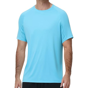 Camiseta Deportiva de Manga Corta para Hombre, Azul, de Secado Rápido, Poliéster, Compresión, Protección contra Rozaduras, Ropa Deportiva - Product Image 3