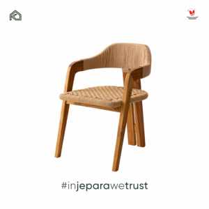 Silla de Comedor de Lujo Mataram, Moderna, de Madera de Teca Sólida con Cuerda Tejida, para Patio, Cafetería, Resort, Jepara, Indonesia - Product Image 3