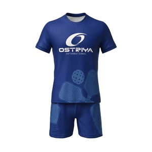 Conjuntos de Uniformes de Pickleball Unisex de Secado Rápido, Transpirables, Anti-UV, con Parte Delantera Corta, Cintura Elástica, Nuevo Diseño, Color Sólido, 100% Poliéster - Product Image 1