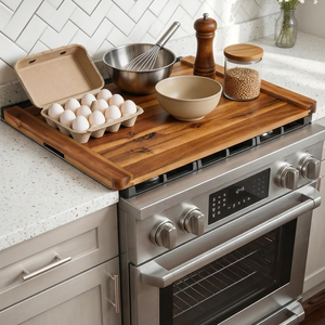 Premium Acacia Wooden <b>Stove</b> Top Cover For Gas <b>Stove</b>, Electric <b>Stove</b> Decorative Tray for Counter Space from Vietnam - Product Image 3