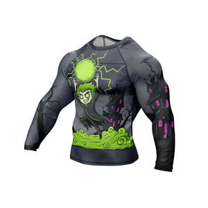 Men's Quick-Drying Compression <b>Long</b> Rash Guard Shirt Breathable Fitness Sportswear for MMA Gym Training Plain Fabric Sport - Product Image 3