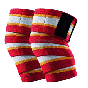 Elastic Adjustable Elbow And <b>Knee</b> <b>Wraps</b> Compression Straps For Gym Fitness Weightlifting Bodybuilding Powerlifting Training Pads - Product Image 6