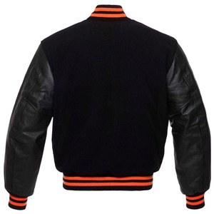 Unique Style <b>Men's</b> Baseball <b>Jackets</b> With Leather Sleeves Wholesale <b>Long</b> Sleeve Leather Windproof Quilted <b>Men</b> Varsity <b>Jacket</b> - Product Image 4
